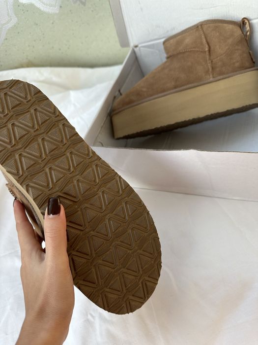 Уггі жіночі угги натуральна замша, угги ugg ultra mini platform