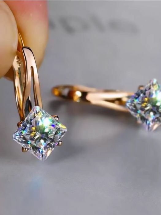 Сережки з цирконом
