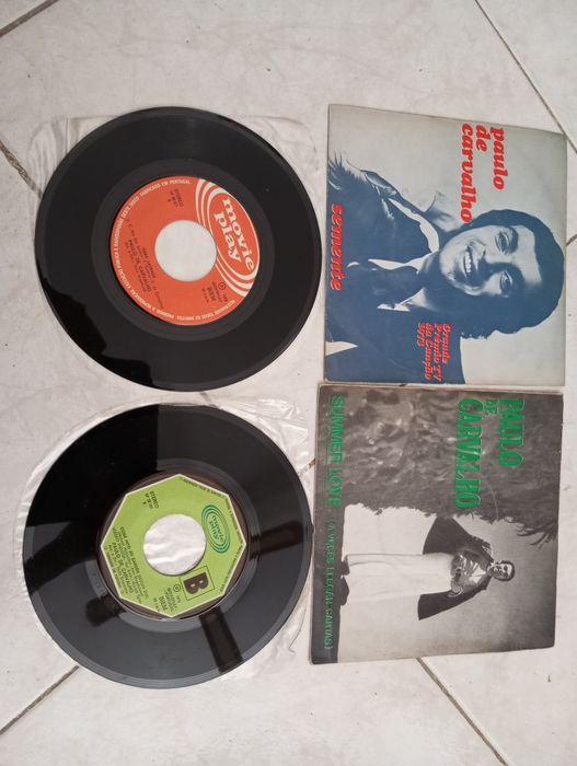 Vinil single 45 Paulo de Carvalho  Semente da moviplay e Summer Love 1973