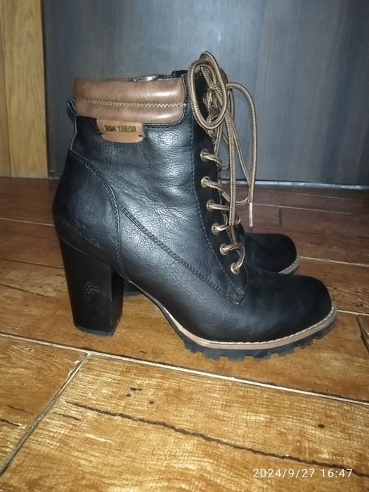 Czarne botki Tom Tailor rozmiar 40