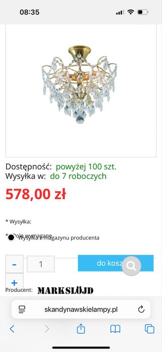 Lampa Sufitowa Plafon firma Marc Slojd