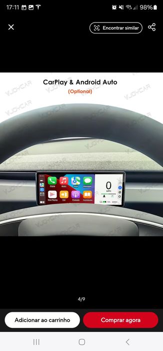 Tesla Display com Carplay / Android Auto Tesla M3 Highland