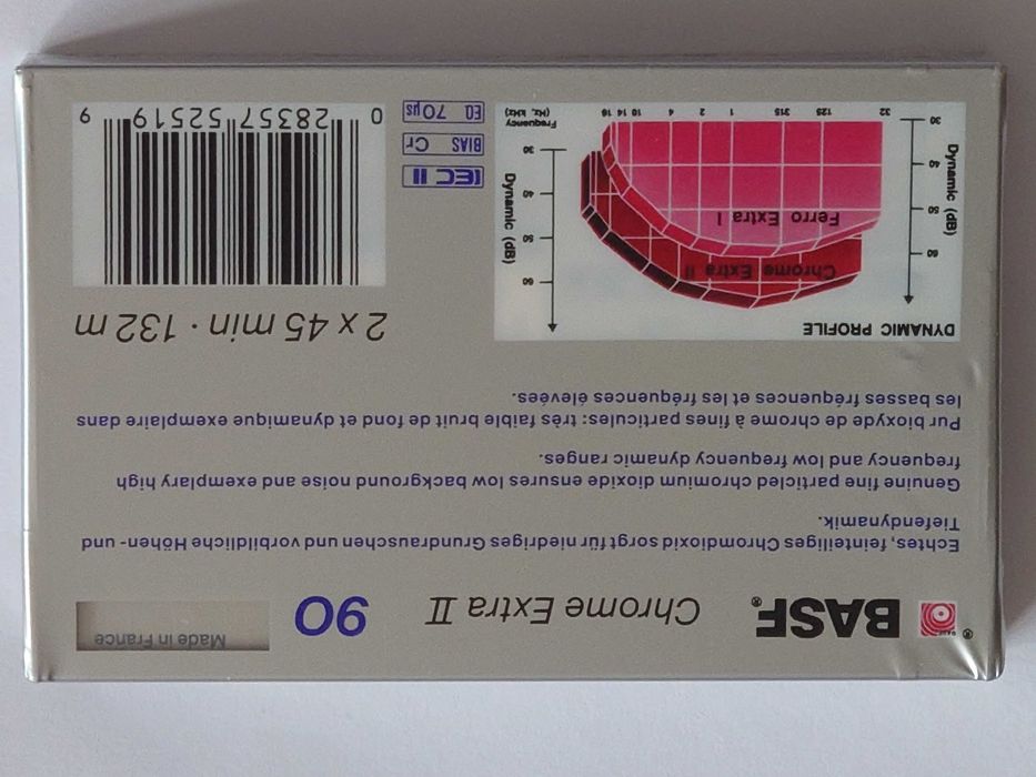 BASF 90 CHROME EXTRA II model na lata 1988/1989 - rynek Europejski