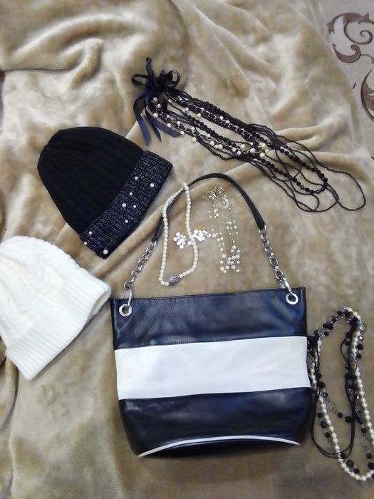 Шапка вязка зима с подкладкой мех