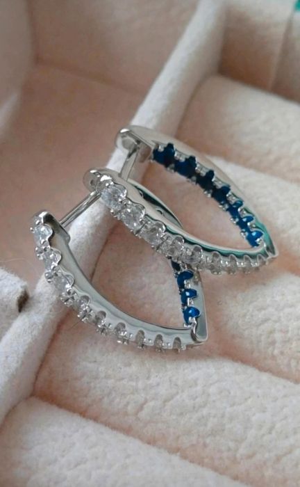 Kolczyki wiszące z cyrkoniami s.925