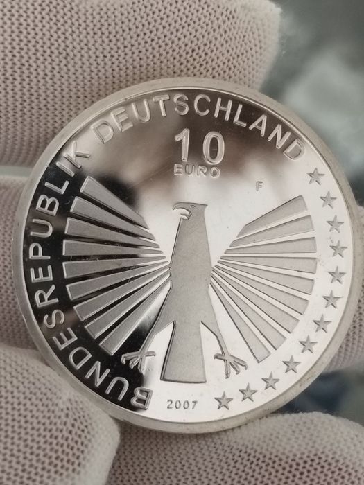 Монета срібло 10 євро 2007 рік.925°