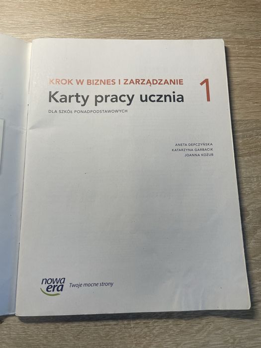 Karta pracy ucznia biznes i zarządzanie