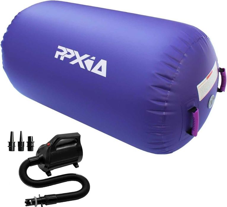 Wałek Gimnastyczny Air Roll 100x60 cm – Dmuchany Roller Akrobatyczny Pompka