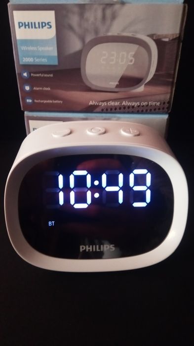 Беспроводная колонка-часы с умным будильником PHILIPS