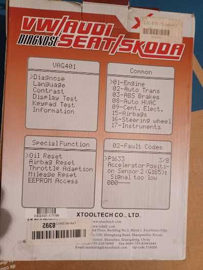 Vendo Máquina de Diagnóstico Xtool para Grupo VAG – Excelente Estado!"