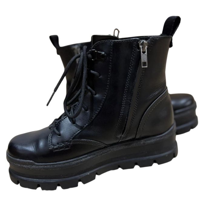 UGG botki trapery glany 37 38 skóra nat. cyberpunk gothic black 800 PL