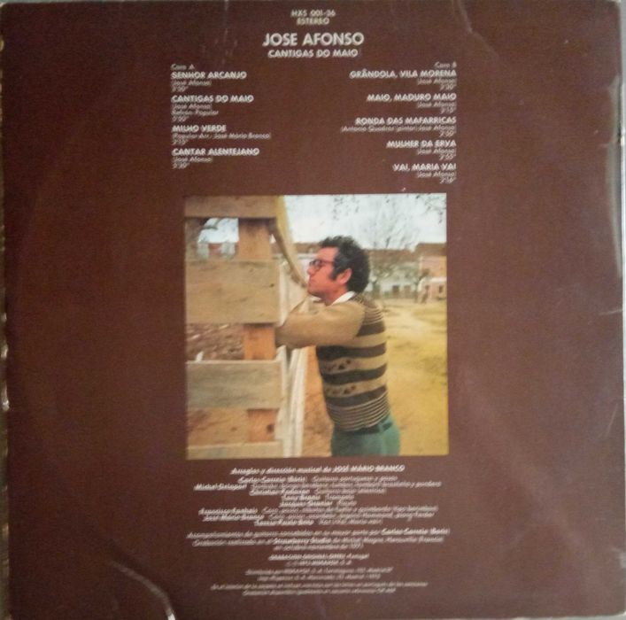 José Afonso	- - - - -		Cantigas do Maio	- - - - -	LP