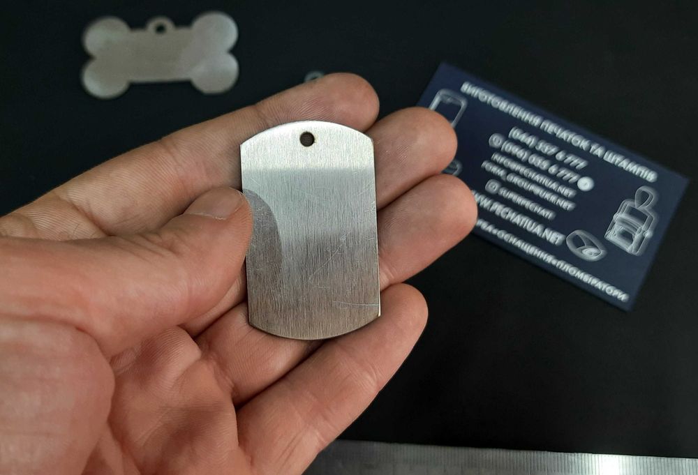 Жетон адресник для домашних животных на заказ. Нержавейка