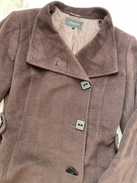 Dlugi plaszcz z angory i welny