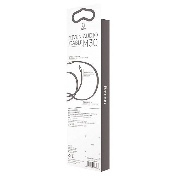 Baseus Yiven M30 kabel audio stereo AUX 3,5 mm męski mini jack 1,5m sr