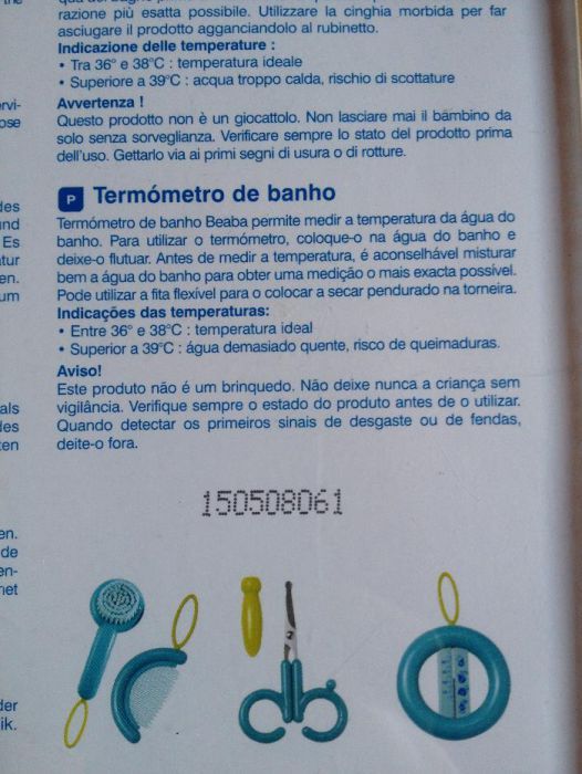 Termómetro banho criança