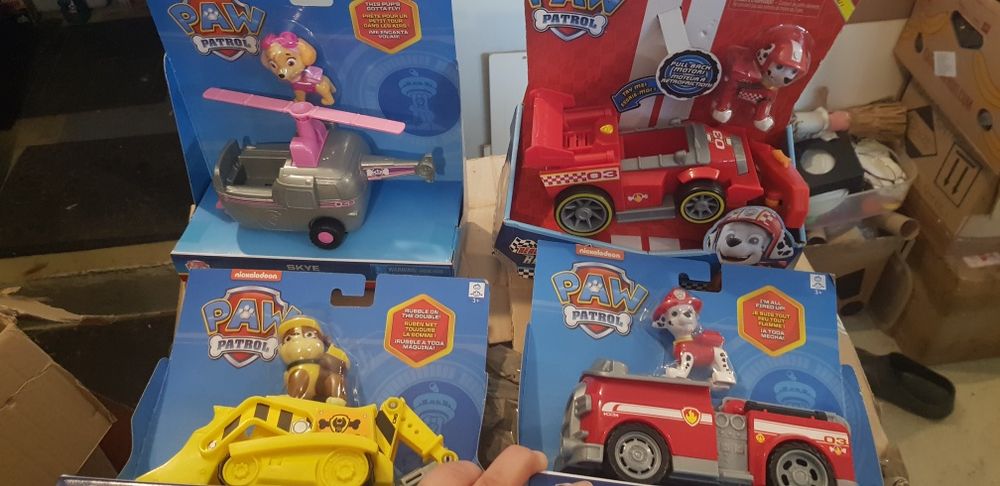 Nowe psi patrol skye rubble marshall spin master pojazd