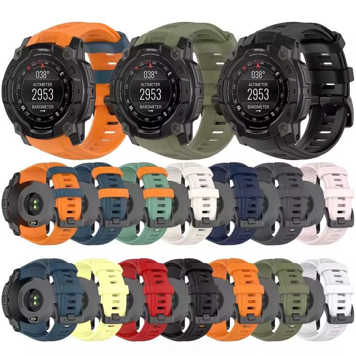 Силіконовий ремінець Garmin Instinct 3 Amoled 50mm 45mm Garmin Instinct 3 Solar 45mm 50mm Band