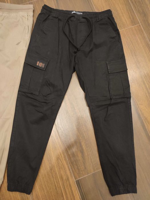 spodnie bojówki czarne ZARA r. M