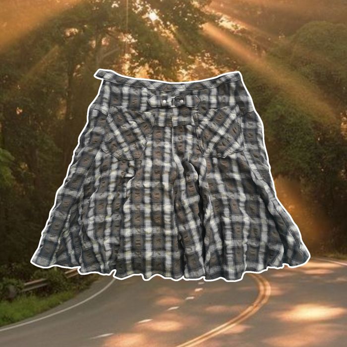 вінтажна спідниця у2к в клітинку