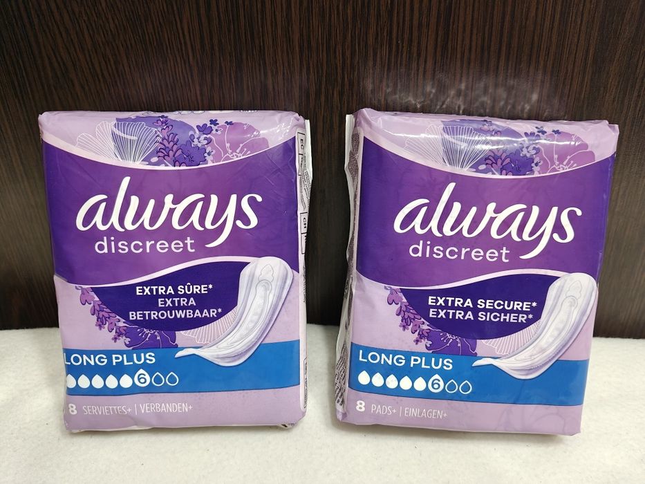 Always Discreet Wkładki na nietrzymanie moczu Long Plus (6) 2 x 8 szt