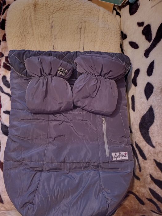 Зимовий конверт в коляску на овчині ДоРечі Trend Графітовий