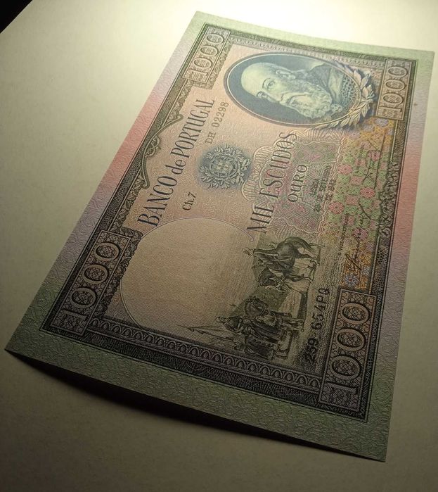 Nota 1000$00 escudos 1942 - Portes Grátis