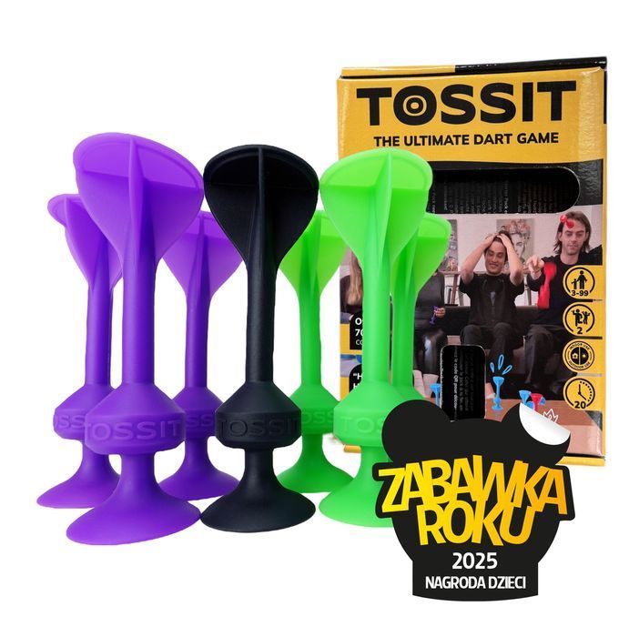 TOSSIT - Zestaw startowy | Gra w rzutki - bezpieczne silikonowe ssawki