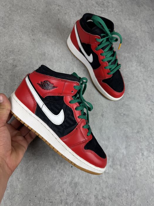Buty damskie Air Jordan 1 Mid Christmas rozmiar 37,5 skórzane aesthetic grunge drip