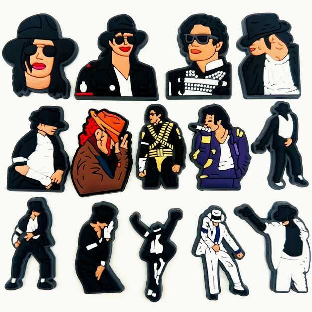 Przypinki do butów crocs charms prezent MICHAEL JACKSON urodziny