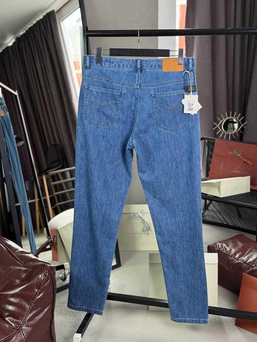 Мужские синие джинсы Brunello Cucinelli классические джинсы d089