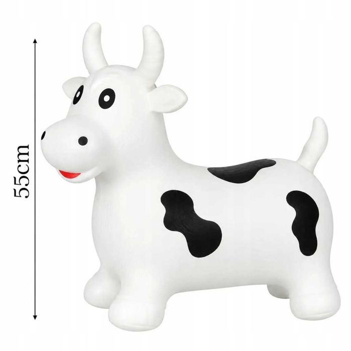 Skoczek dmuchany dla dzieci krówka gumowy 55 cm