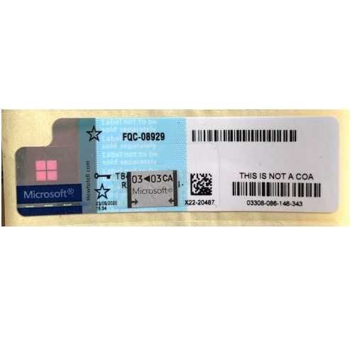 Windows 10 Pro coa naklejka licencja Microsoft 3 szt faktura