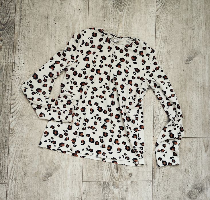 Dzianinowa bluzeczka panterka 152 Zara 95% bawełna