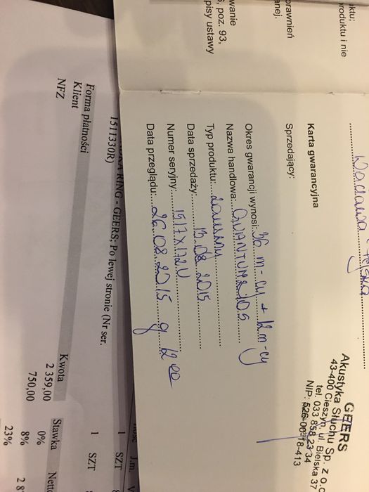 Aparat słuchowy zauszny Geers, 2015 - stan idealny, zestaw + gratisy