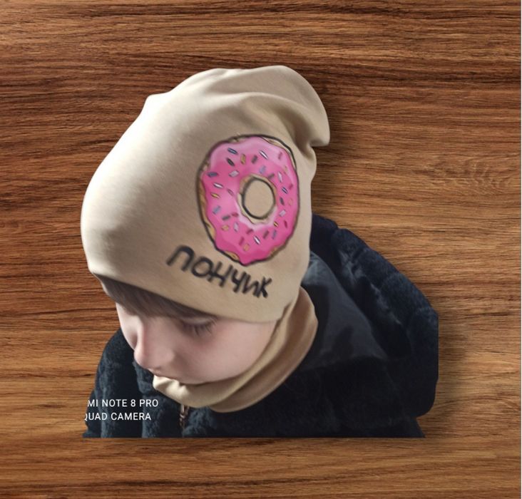 Шапка для дівчат. Шапка до куртка