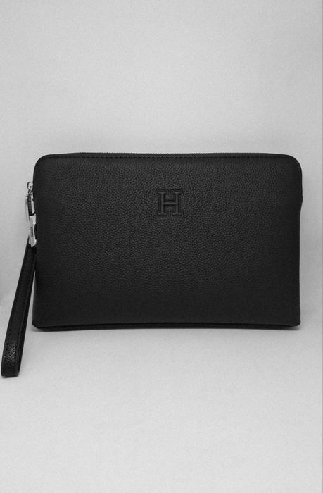 Чоловіча шкіряна барсетка хермес клатч | Мужская барсетка кожаная