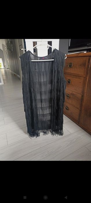 Kamizelka/narzutka z frędzelkami