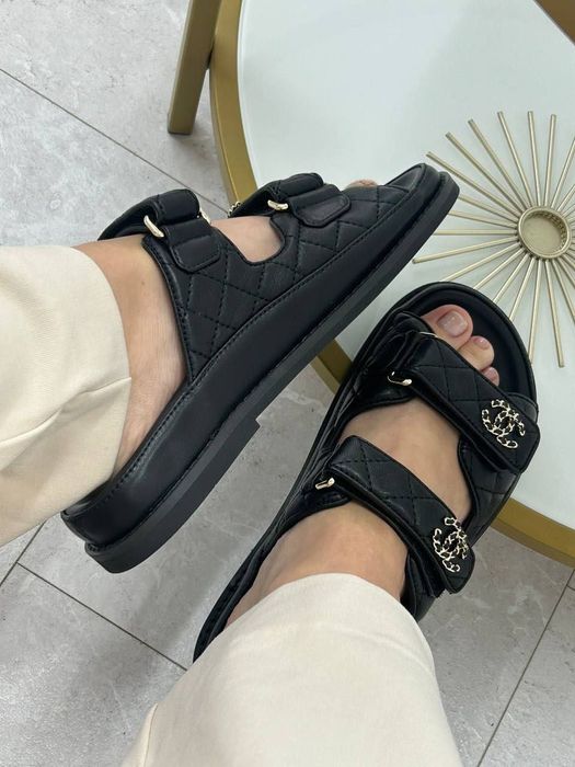 Wyprzedaż!Sandały klapki Chanel! Skóra! Premium! Od REKI 38,39