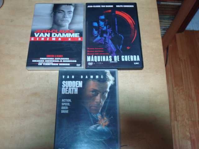 lote de 17 filmes van damme ,replica,cyborg