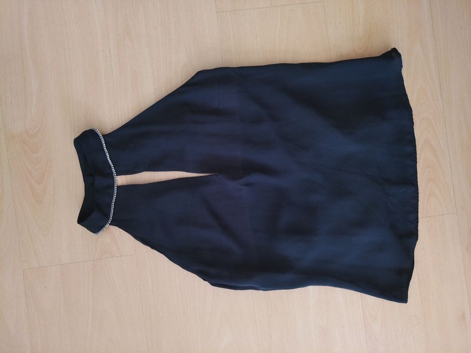Top Zara czarny z kryształkami