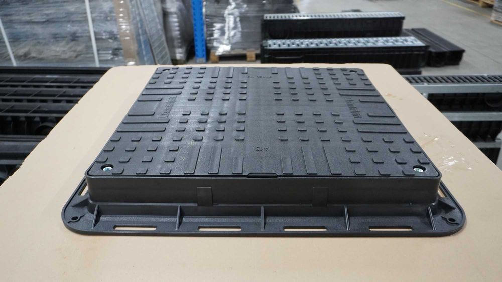 Pokrywa ogrodowa, właz tworzywo sztuczne A15 Czarny