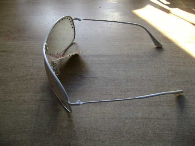 Starocie z PRL - Okulary damskie przeciwsłoneczne 400UV rozstaw 14 cm