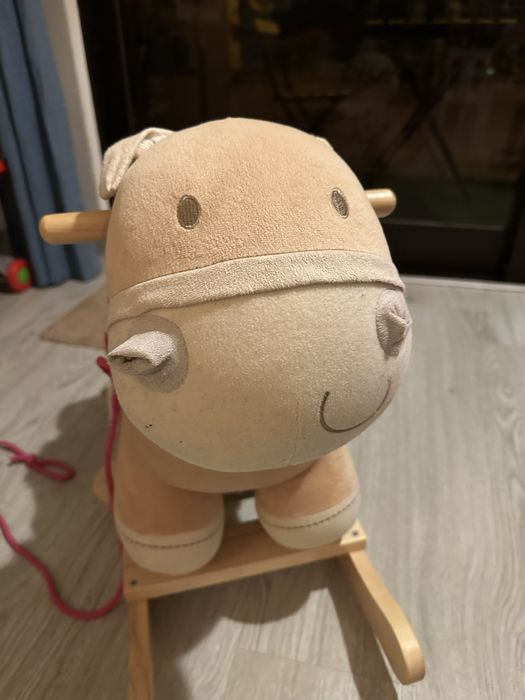 Balancim / cavalinho baloiço de madeira e peluche com caixa original