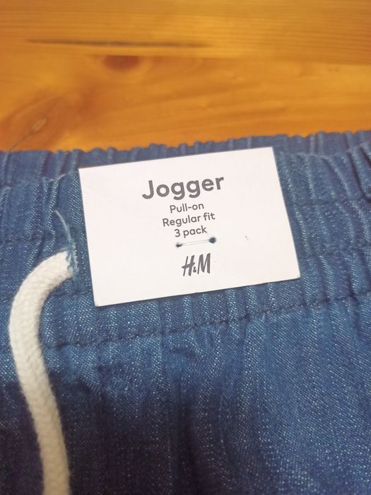 140 H&M Nowe joggery chłopiec 3pak