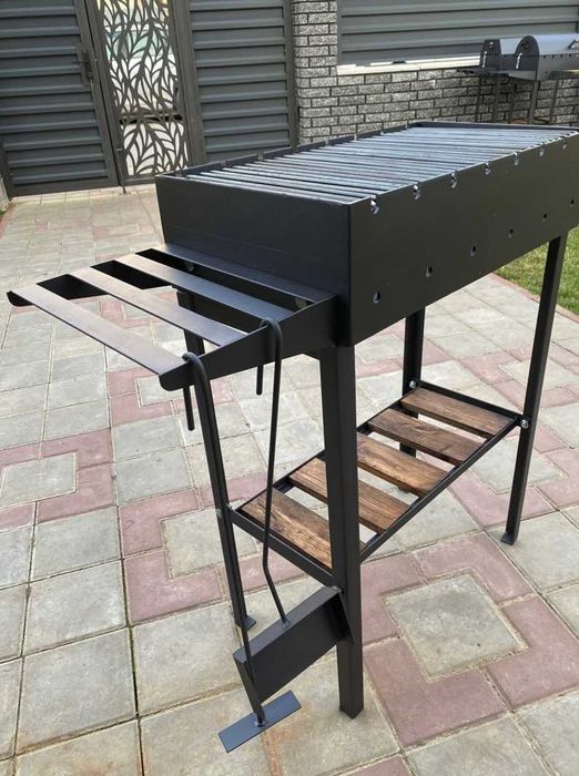 МЕТАЛ 4 ММ!Мангал з решіткою на 8 шампурів саме для вашого шашлику