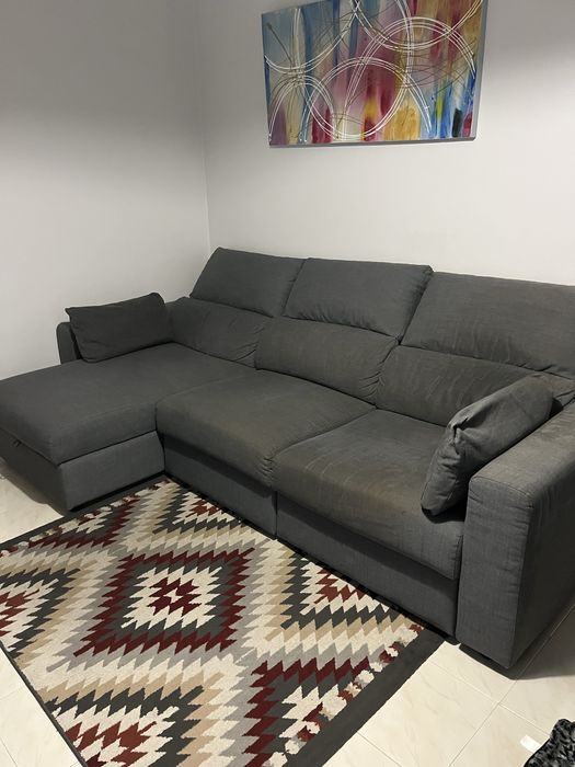 Sofá 3 lugares com chaise longue