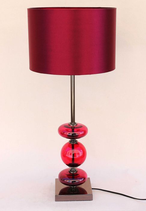 Candeeiro de Mesa c/ abajour de veludo