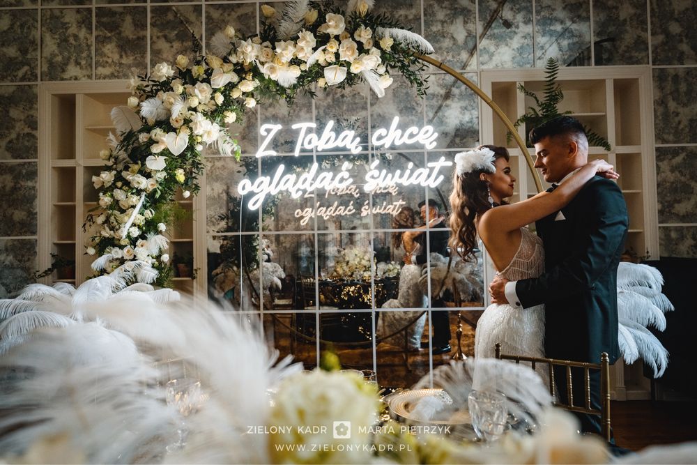 Napis Ledon Z Tobą Chcę Oglądać Świat Atrakcje Weselne