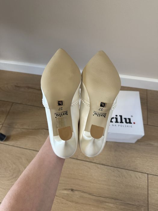Buty ślubne na szpilce Brilu